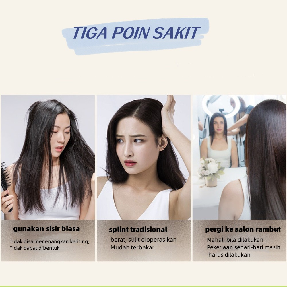 InFace Ion Negatif Sisir Pelurus Rambut Curling Stick Klip Lurus Fluffy Splint Stick Curling Sisir Electric Sisir Curling Lurus Penggunaan Ganda Artefak Kering Dan Basah Ulang Tahun 520 Hadiah Hari Valentine Untuk Pacar