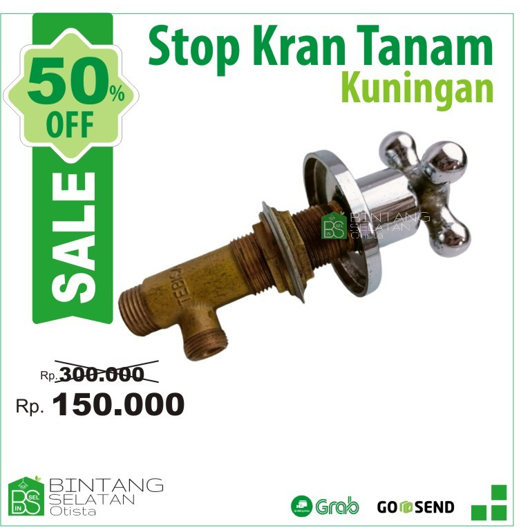 KRAN STOP KERAN TANAM CROSS HANDLE TEBISA ITALY