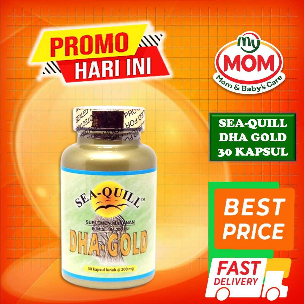 [BPOM] Sea-Quill DHA Gold 200mg Isi 30 Tablet / Sea Quill DHA Gold / Seaquill / Vitamin Otak / MY MOM