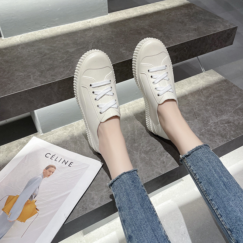 CYS Sepatu Sneakers Tali Kasual Wanita Cewek Sekolah Kekinian Full Karet Anti Licin Import Fashion Korea SPT-60