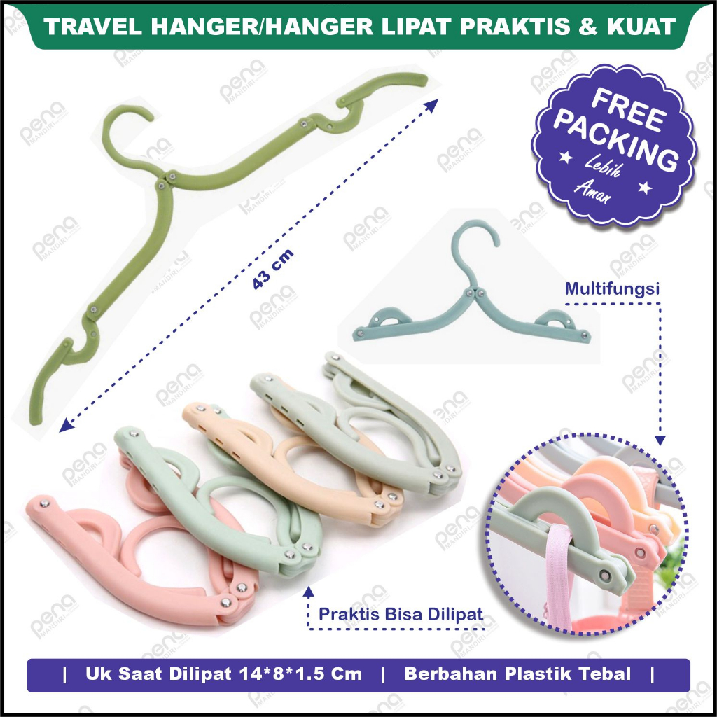 Travel Hanger Hanger Lipat Praktis dan Kuat