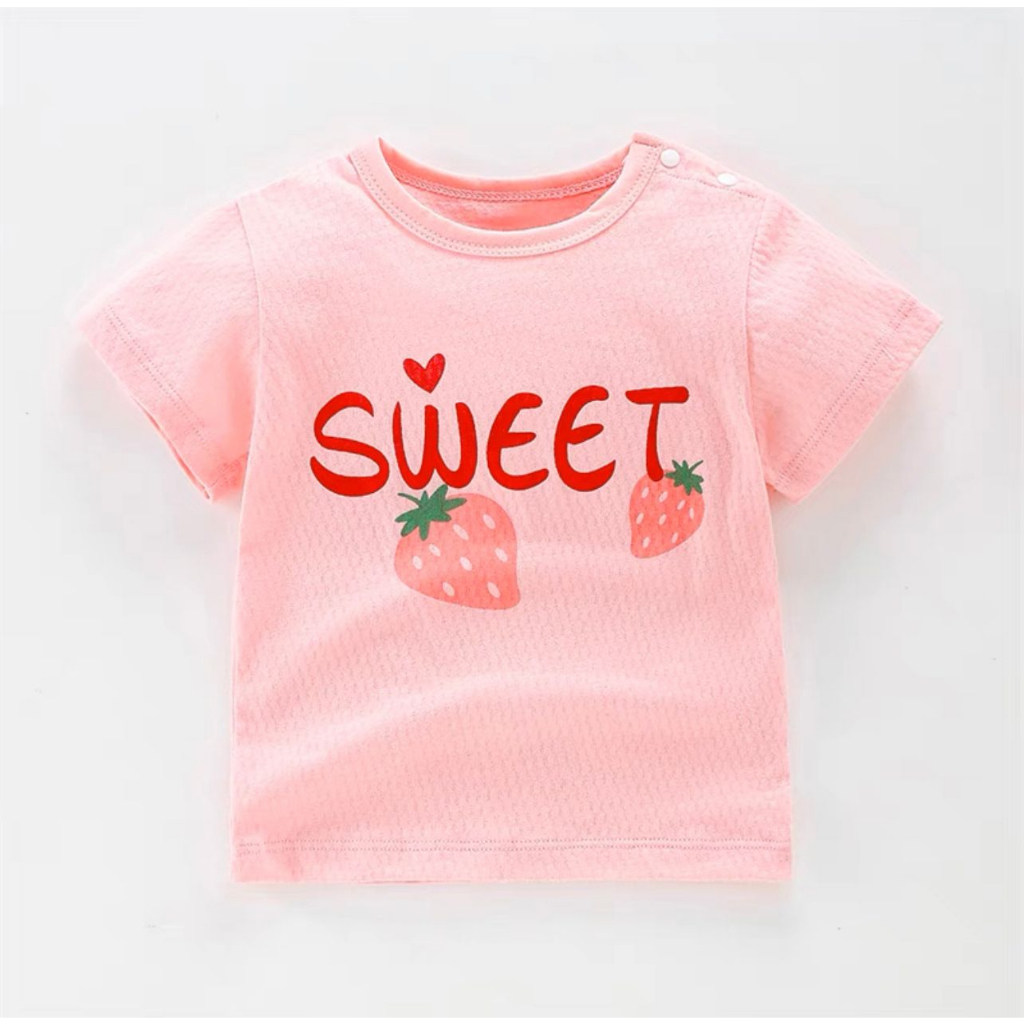 Kaos Anak Perempuan Korea Fashion Lengan Pendek Lucu