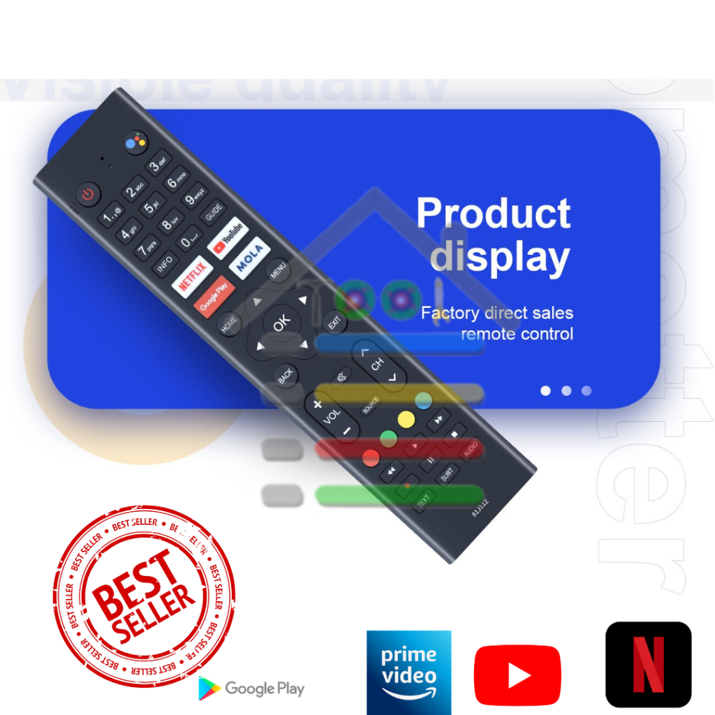 REMOTE POLYTRON SMART GOOGLE TV PLT7103TR