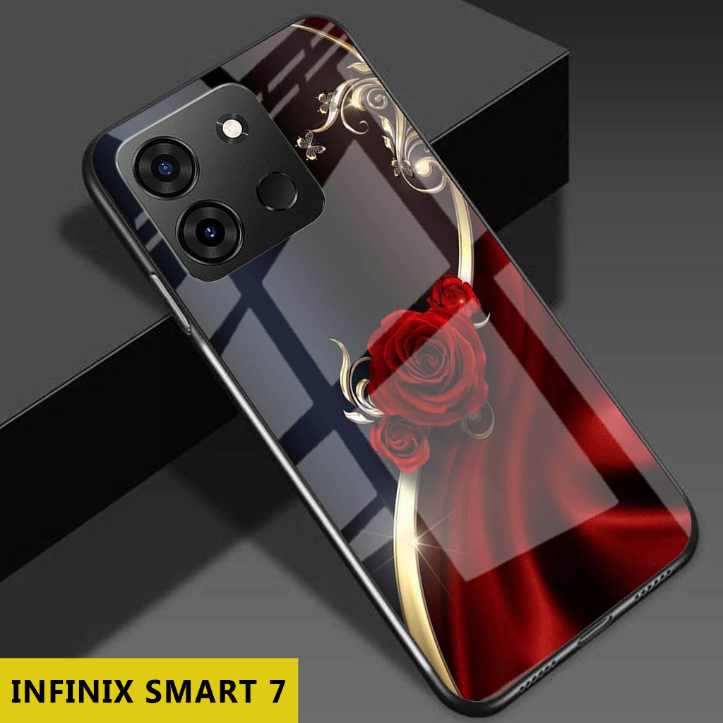 (S45) Case  Glass INFINIX SMART 7 - casing Terbaru handphone - INFINIX SMART 7  - pelindung handphone - INFINIX SMART 7