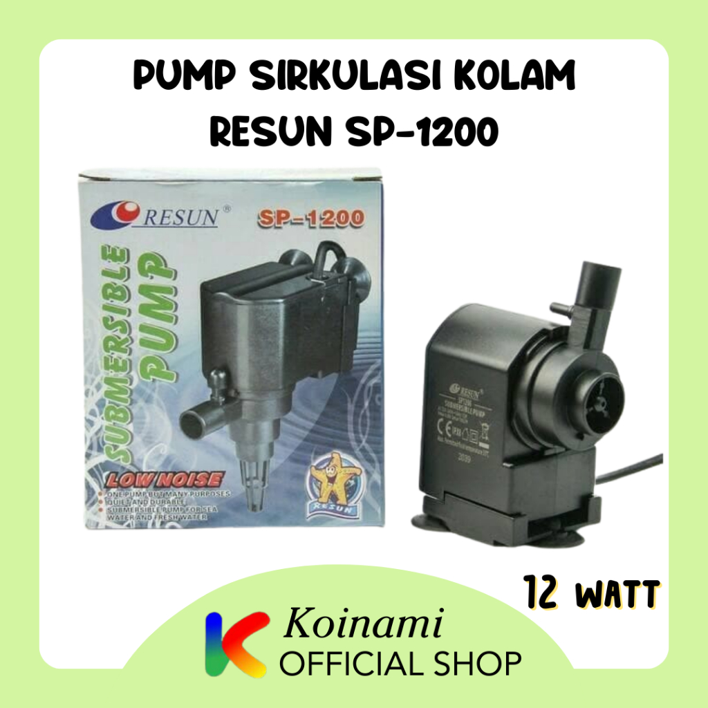 RESUN SP-1200 / pompa sirkulasi kolam ikan koi / aquarium aqua scape filter air / 700 liter 12watt