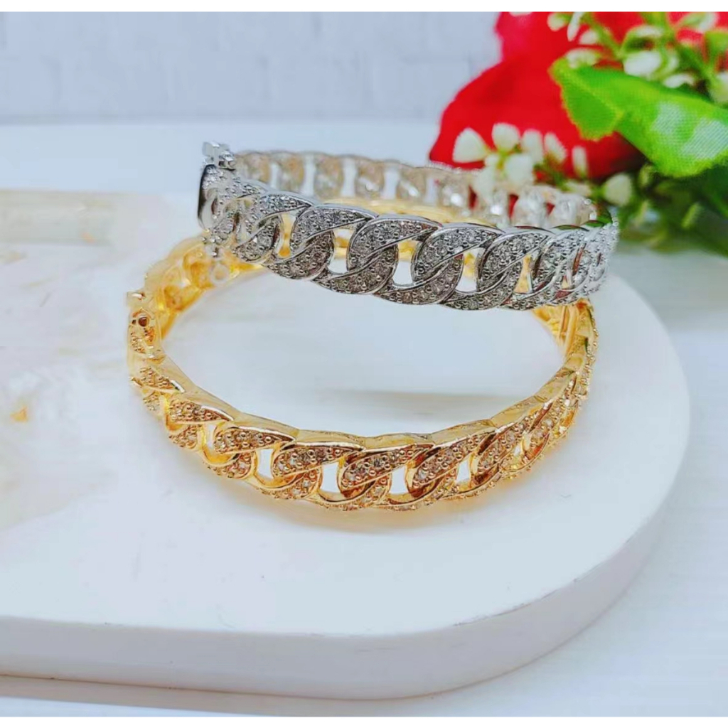 Gelang Xuping Mata Full Lapis Emas Perhiasan Fashion R063