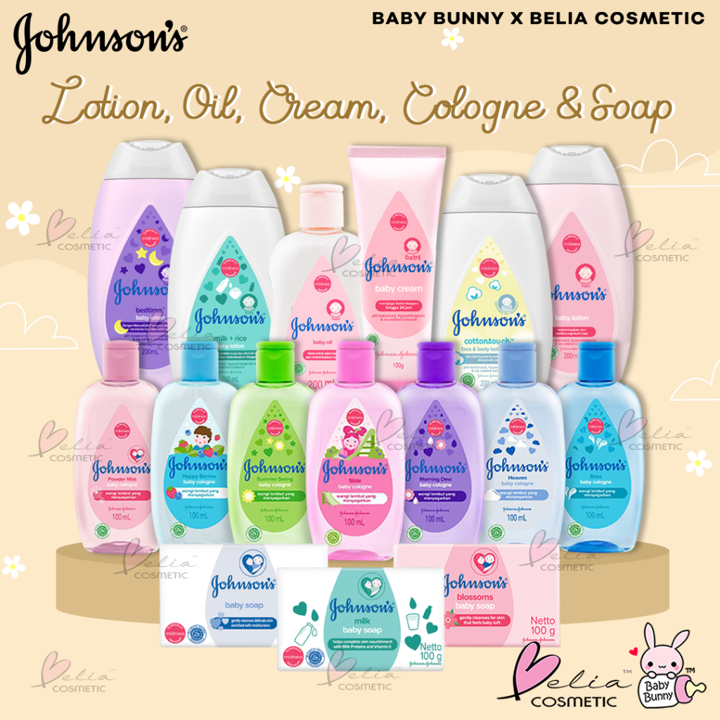 ❤ BELIA ❤ JOHNSON'S BABY Lotion | Oil | Cream | Cologne | Minyak Bayi | Krim Bayi | Minyak Bayi | Soap | Sabun Batang | BABY BUNNY