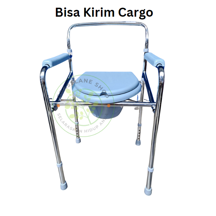 Kursi BAB untuk Manula Commode Chair Lipat Ekonomis Sederhana Cargo