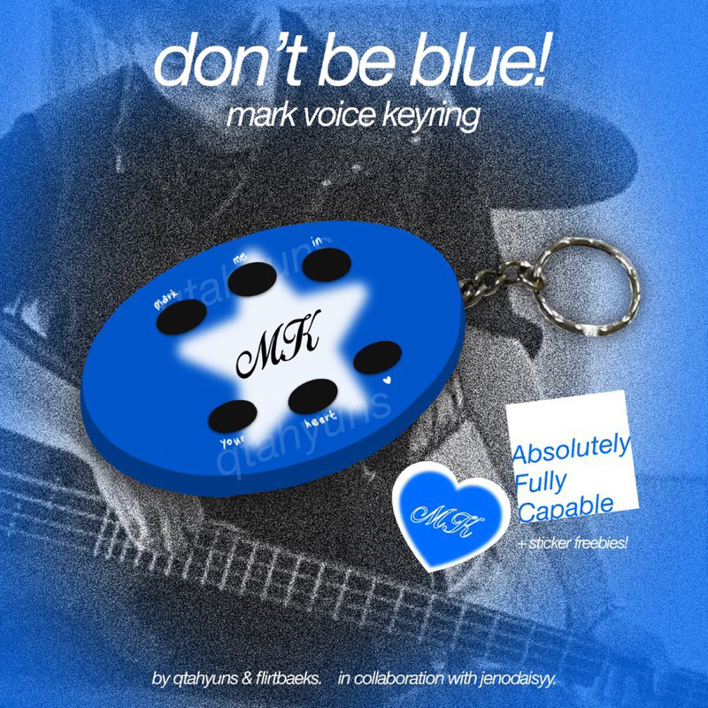 baca deskripsi  MARK VOICE KEYRING NCT DONT BE BLUE