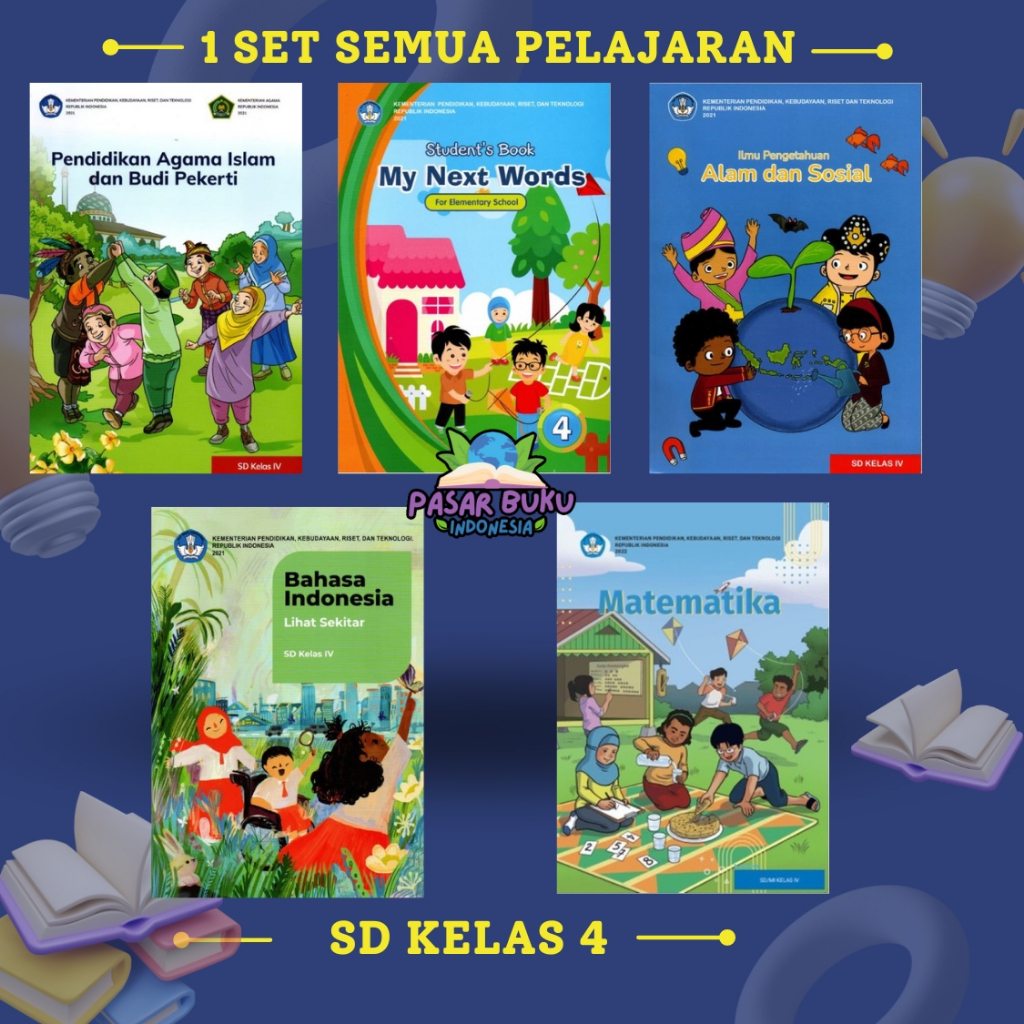 

(1 Set Semua Pelajaran) Buku Pelajaran SD Kelas 4- Kurikulum Merdeka 2022 Terbaru (Kurikulum Penggerak)
