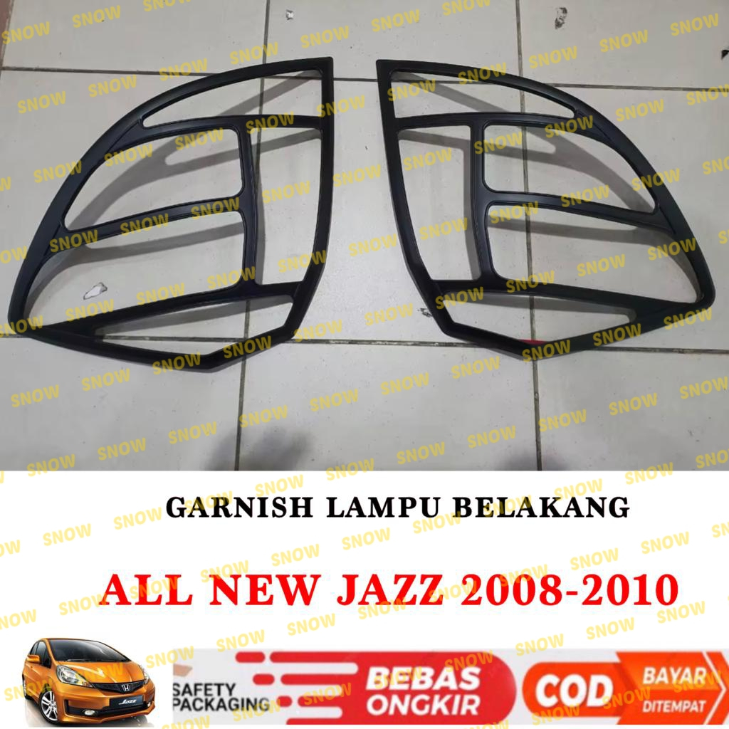 Garnish Lampu Belakang All New Jazz 2008 2010 Hitam Chrome