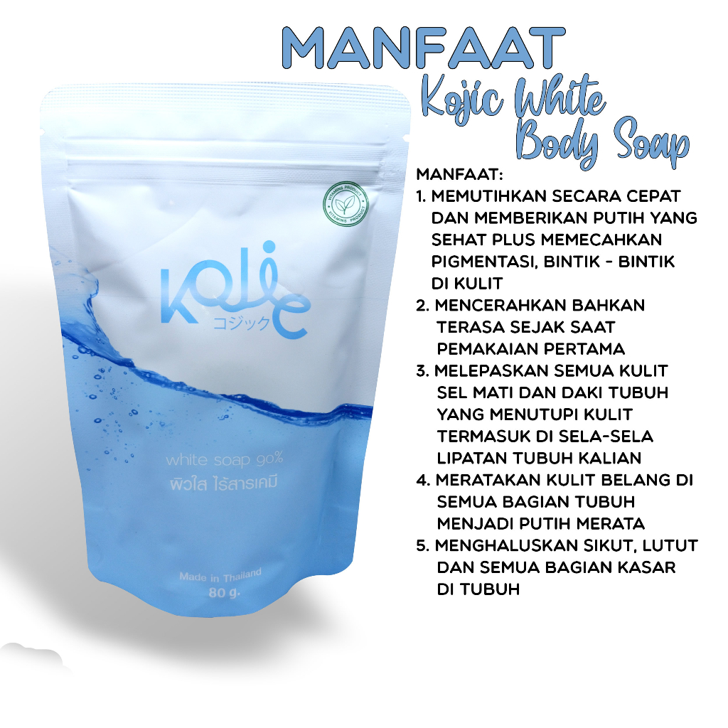 KOJIC WHITE BODY SOAP 90% | Bright &amp; Glow Soap SABUN PEMUTIH BADAN