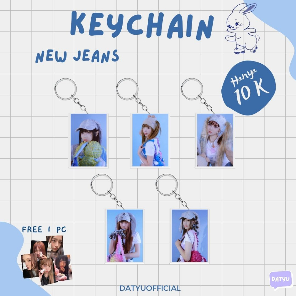 ( CUSTOM ) KEYCHAIN NEWJEANS GANTUNGAN KUNCI NEWJEANS | DATYU