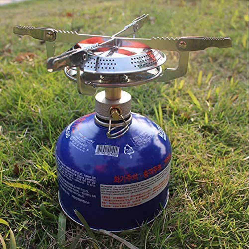 Kepala Kompor Gas Portable Windproof Camping Gas Stove - BL77 - Silver