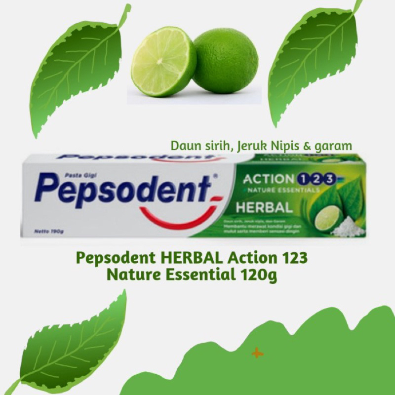 Pepsodent Pasta Gigi Herbal All Varian