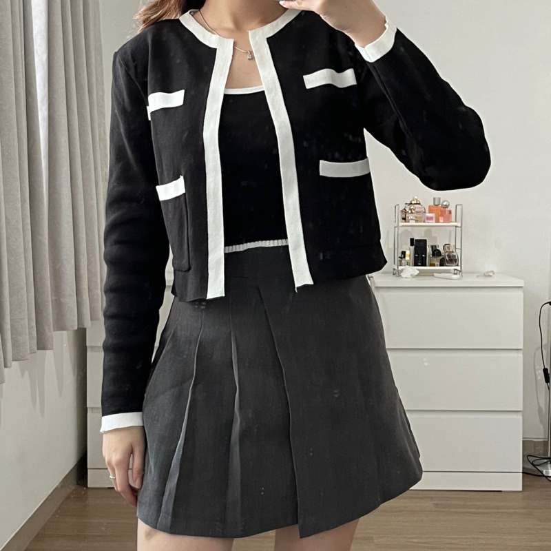 CLOTHIER | Jisoo Cardigan Set (Tanktop + Outer)