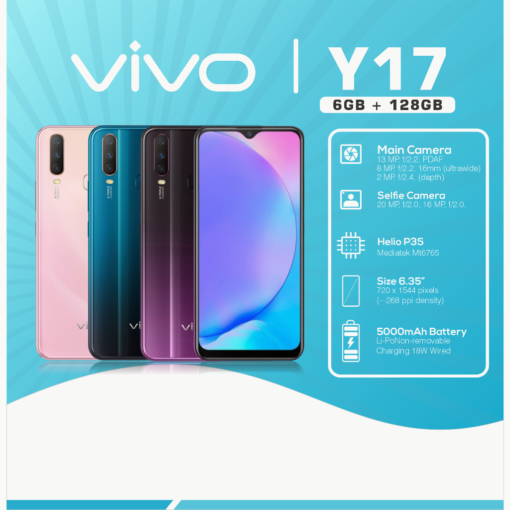 HP VIVO Y17 RAM 8 256GB 4G Smartphone Android GARANSI