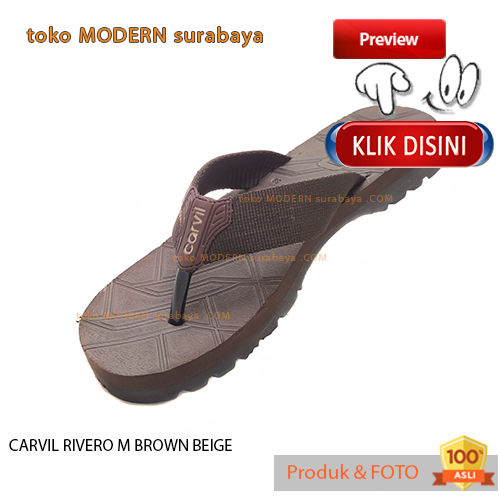 Sandal pria casual sendal jepit spons strap webbing canvas cowok CARVIL RIVERO M