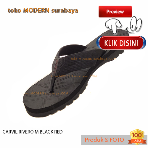 Sandal pria casual sendal jepit spons strap webbing canvas cowok CARVIL RIVERO M