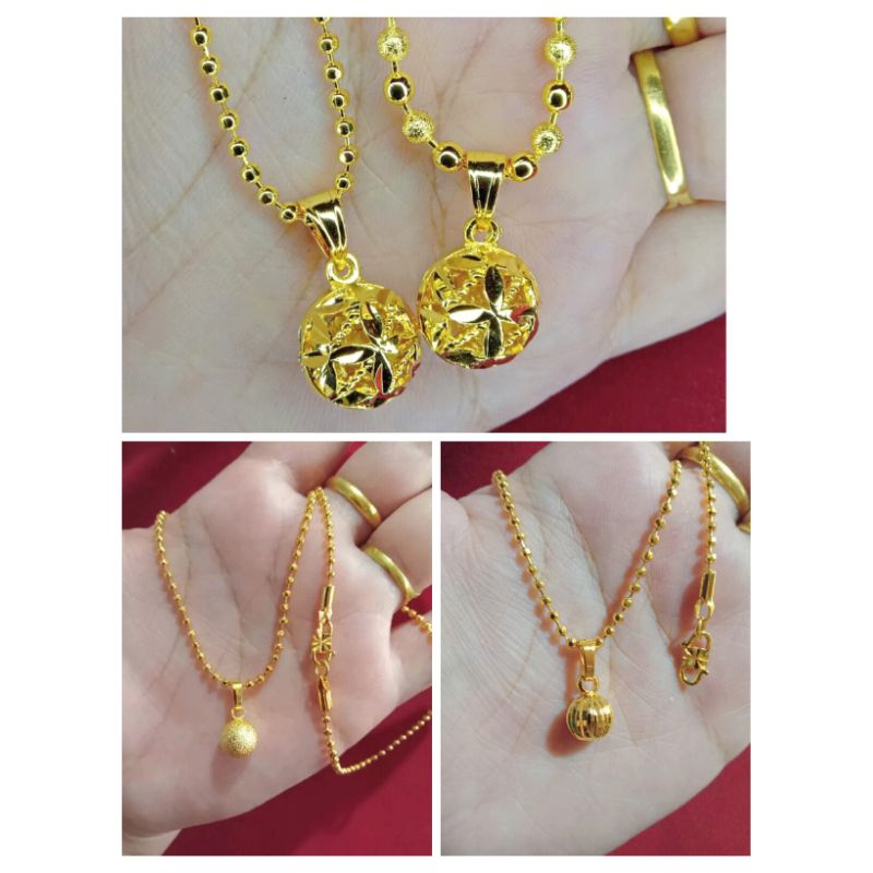 kalung merica pita love lapis emas 24k