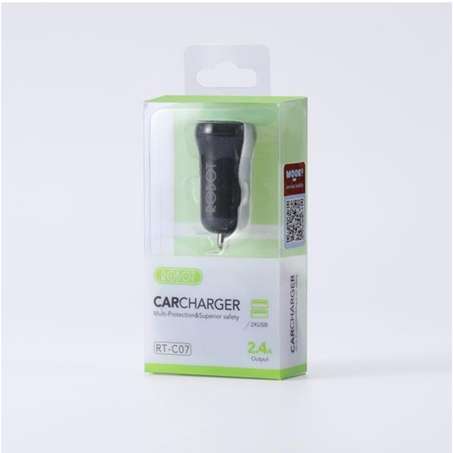 MH - Car Charger 2.4A 2Usb Robot Charger Mobil Dual Usb C 07