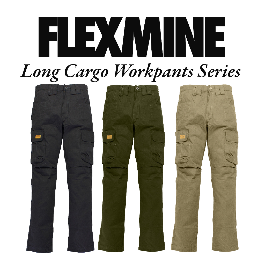 Flexmine Workpant-SERI CELANA KARGO 5 Warna Unisex by ENGINEER