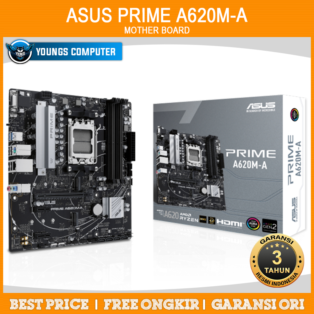 ASUS PRIME A620M-A | MOTHERBOARD AMD A620 AM5 DDR5 micro-ATX