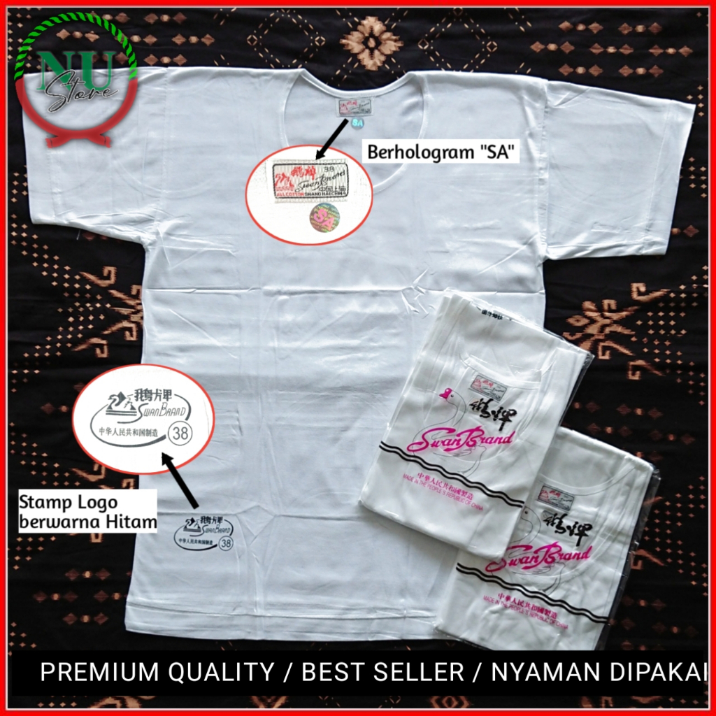 Swan Brand Ori / Swan Brand Kaos Dalam / Kaos Oblong Polos Swan Brand Original 100% / Swan Brand Sin