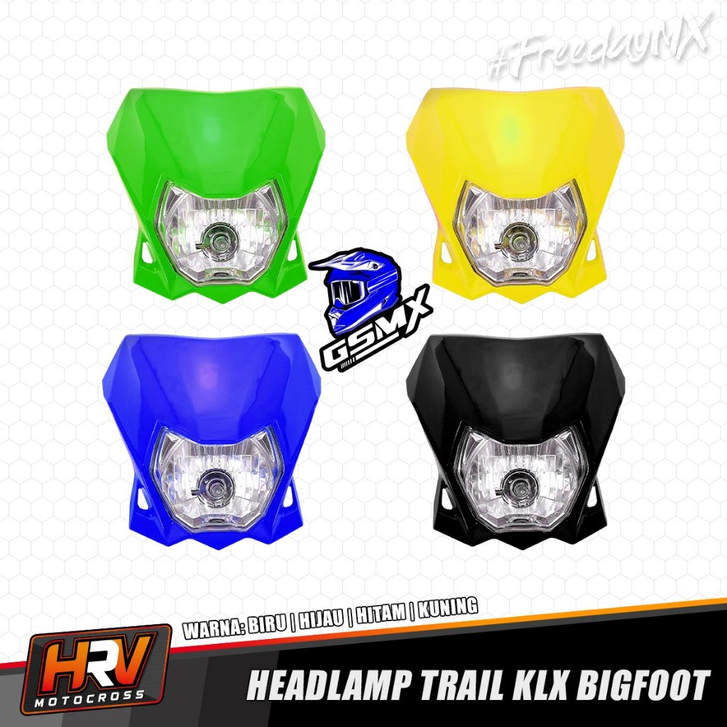 HEADLAMP KLX BF LAMPU DEPAN KLX BF REFLEKTOR KLX BF DTRACKER NEW  HRV