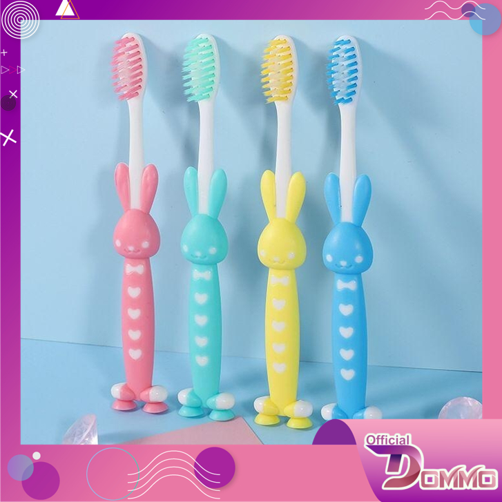 DOMMO - D6124 Sikat Gigi Anak 4 PCS H5630 / Sikat Gigi Balita / Sikat Gigi Anak Lucu / Sikat Gigi Halus &amp; Lembut Karakter Beruang Kelinci