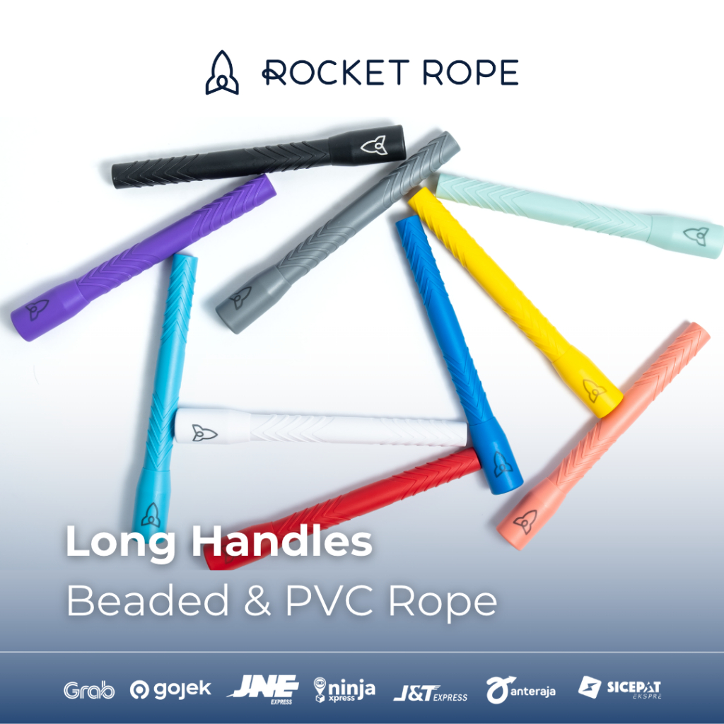 [ROCKET ROPE] JUMP ROPE LONG HANDLE 1PC 2PCS 1PAIR BEADED JUMP ROPE HANDLE BEADS JUMPROPE SKIPPING