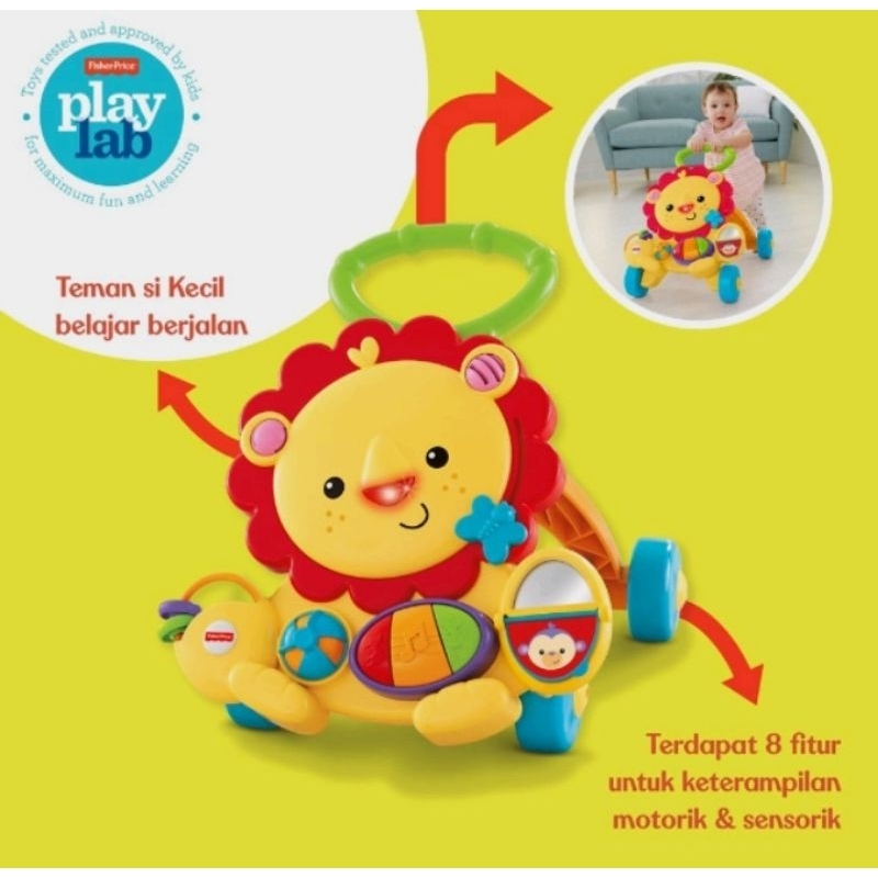 Fisher price musical lion walker baby walker