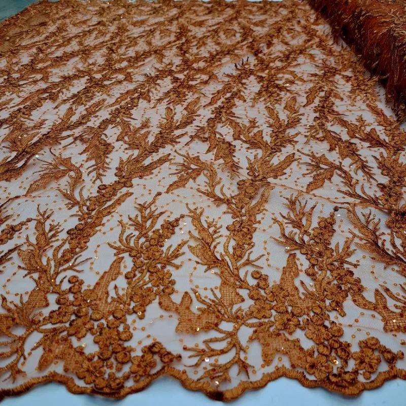 kain tile bordir motif akar-akar full Payet