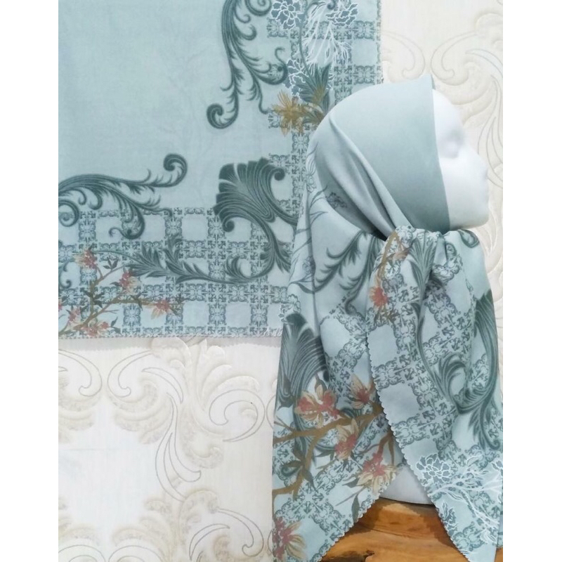 HIJAB VOAL MOTIF FP MINT TELUR ASIN