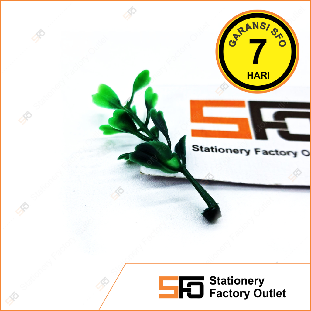 Tanaman Plastik Daun Lebar isi 5 - Hiasan Aquarium