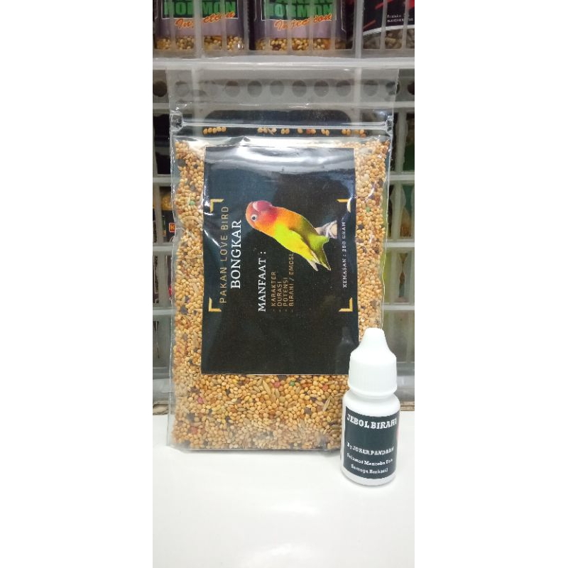 Pakan BONGKAR Dan Vitamin JEBOL BIRAHI Lovebird Jantan Betina
