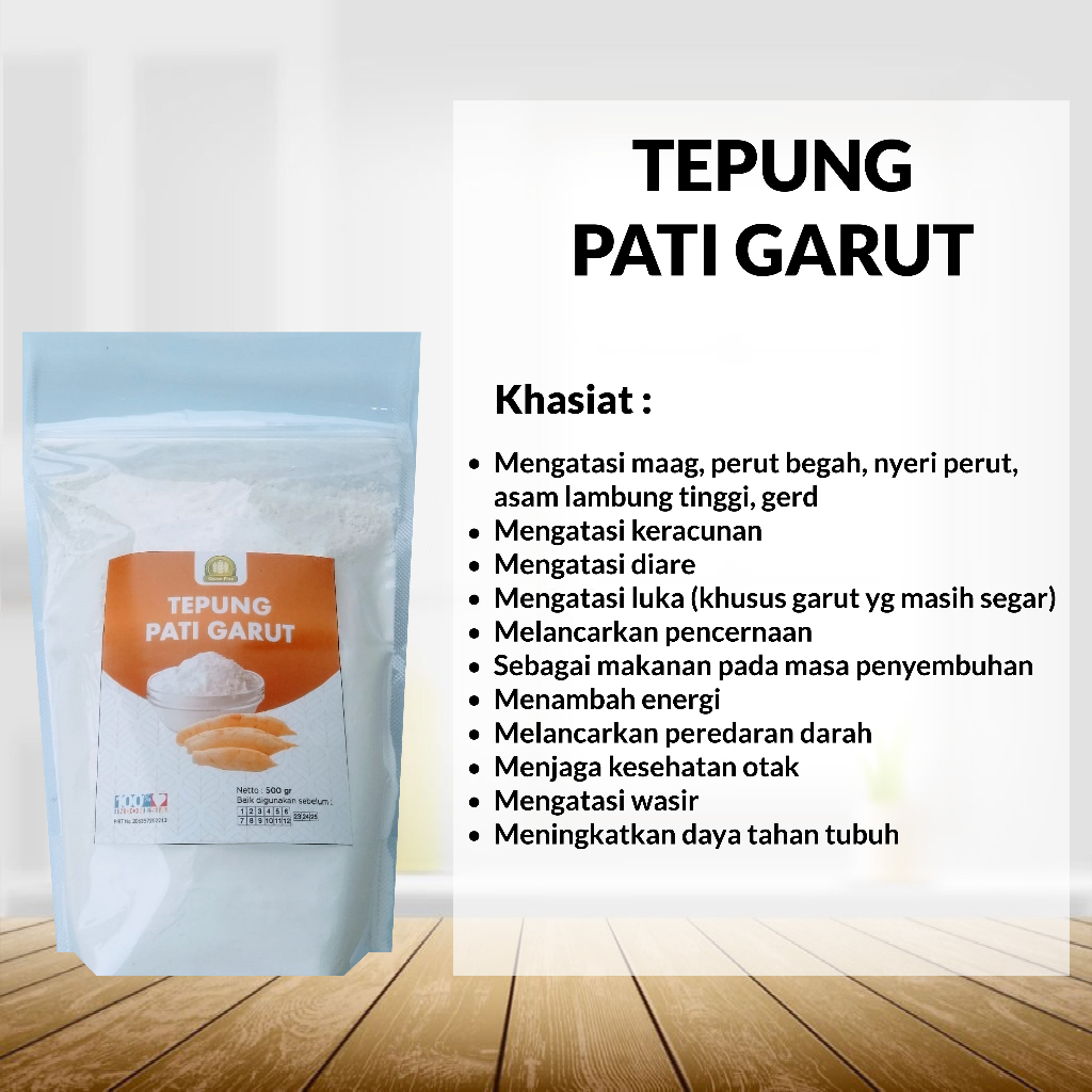 

Tepung Pati Garut Irut Angkrik Asli Obat Asam Lambung 500 gr