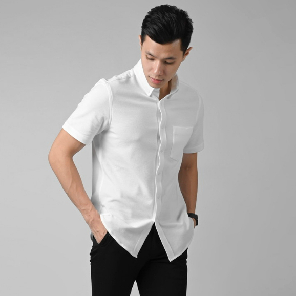 KEMEJA PRIA LENGAN PENDEK ORIGINAL COTTON PIQUE / KEMEJA PRIA PREMIUM / KEMEJA CASUAL PRIA