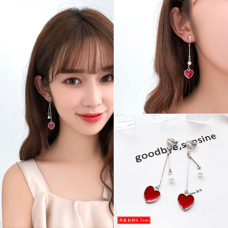 (Hello Girl)E46 Anting Jepit/Tusuk Wanita Style Korea Motif Permata Mutiara Import