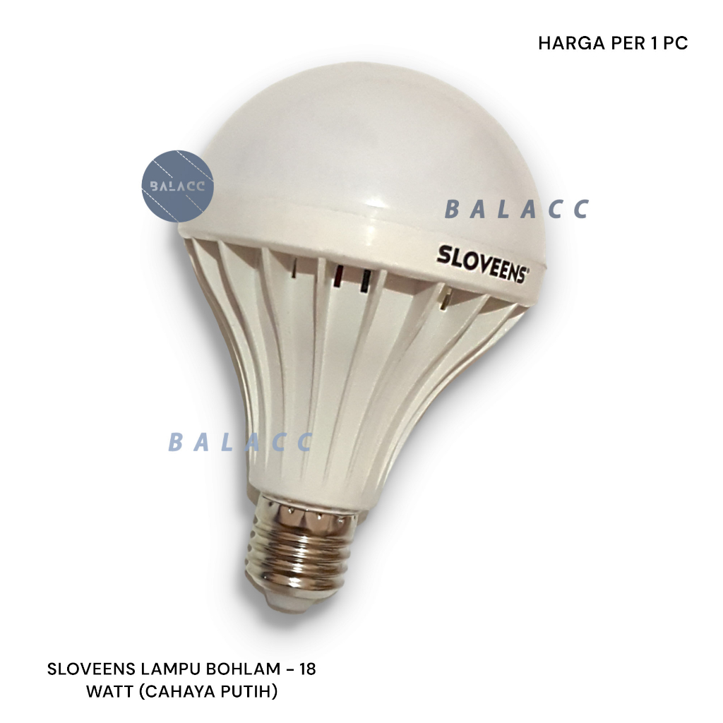 Lampu Led Sloveens SAB 18 Watt Bulb A Series Cahaya Putih