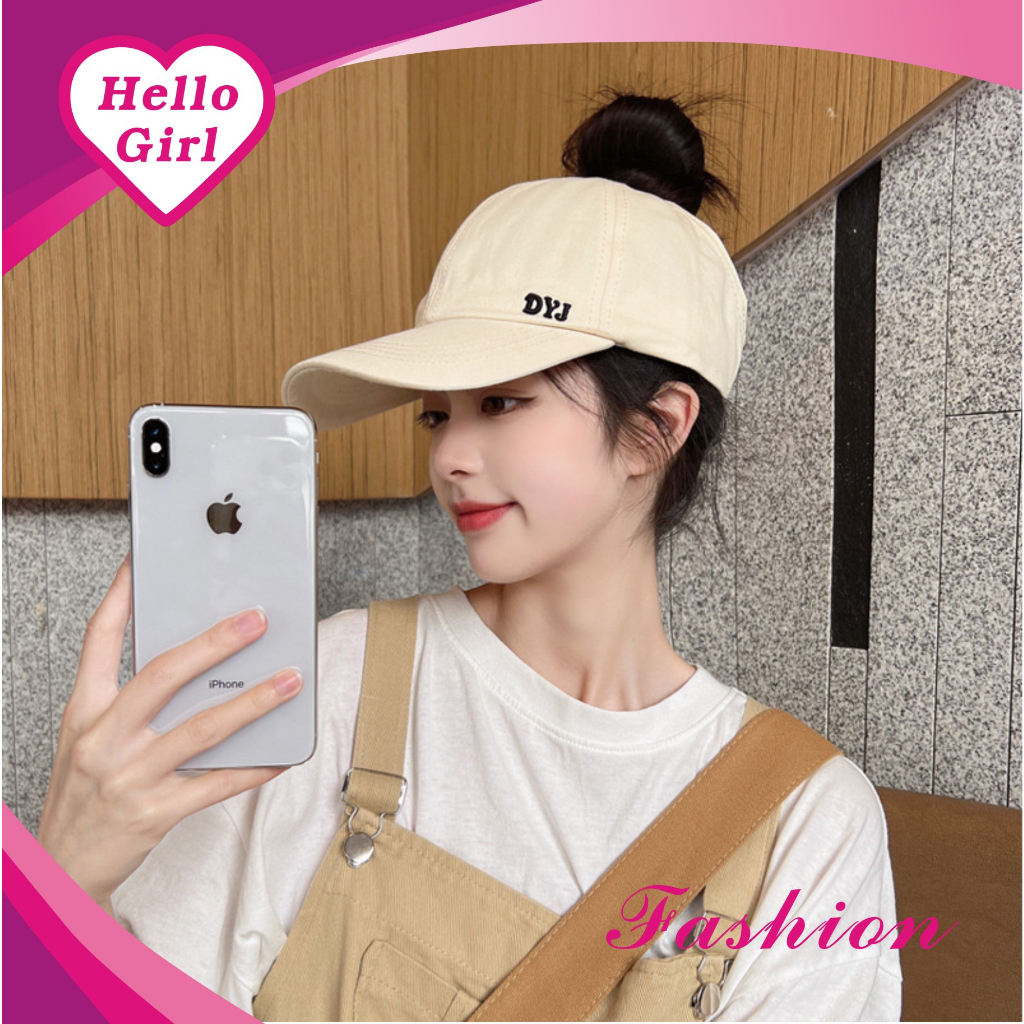 (Hello Girl)MZ43 Topi BaseBall Wanita Style Korea /Topi Pelindung Matahari Wanita Import