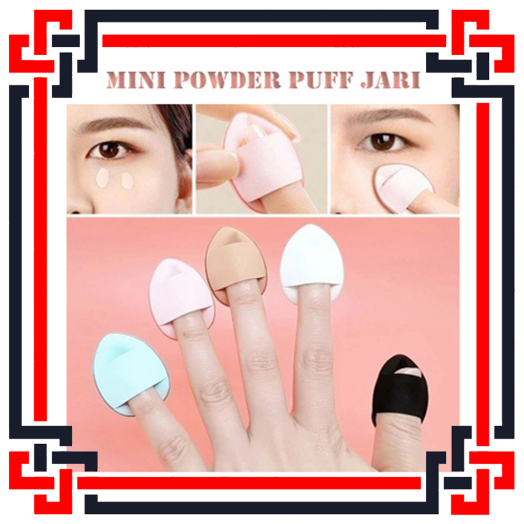 LS Sponge Puff Thumb Air Cushion Foundation Spon Mini Jari Spon finger