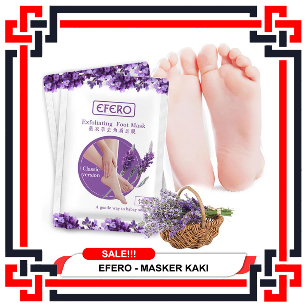 LS Efero Masker Kaki Exfoliating Foot Mask Perawatan Tumit Kaki Kering Mengelupas Kulit Mati Instant