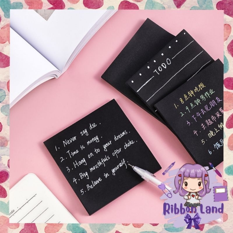 

( 50 Lembar ) Kertas TULIS MEMOPAD HITAM