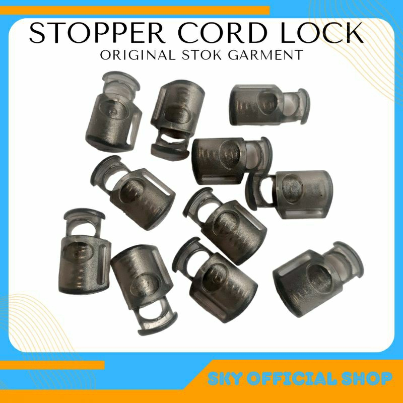 Stopper Tali Cord Lock Aksesoris Garment Pengunci Tali Nifco Transparant