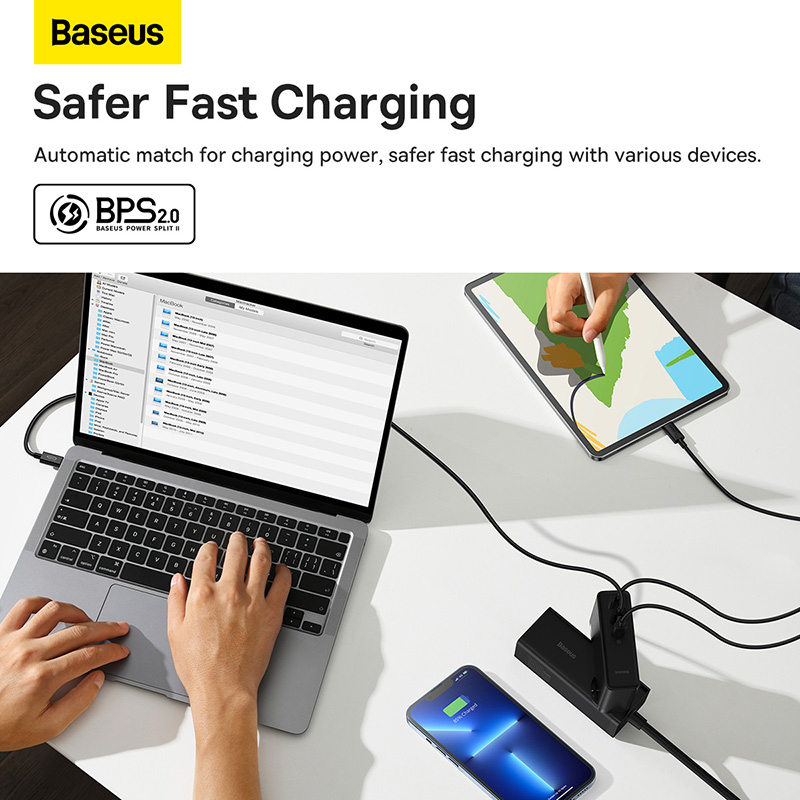 Baseus GaN5 Pro 140W 3-Port USB Type C PD3.1 QC 4.0 SFC AFC PPS EU