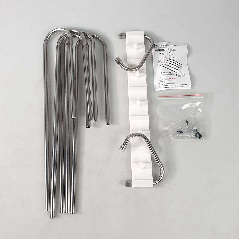 RAYS Hanger untuk Hijab Jilbab 5 layer bisa 2 mode susun ringkas anti kusut hijab tetap halus tidak lecek hanger jemur dal lemari pakaian multi fungsi 5 in 1 Pant Rack Multi function Shelves Stainless Steel Multi-functional Wardrobe Magic Trouser Hanger