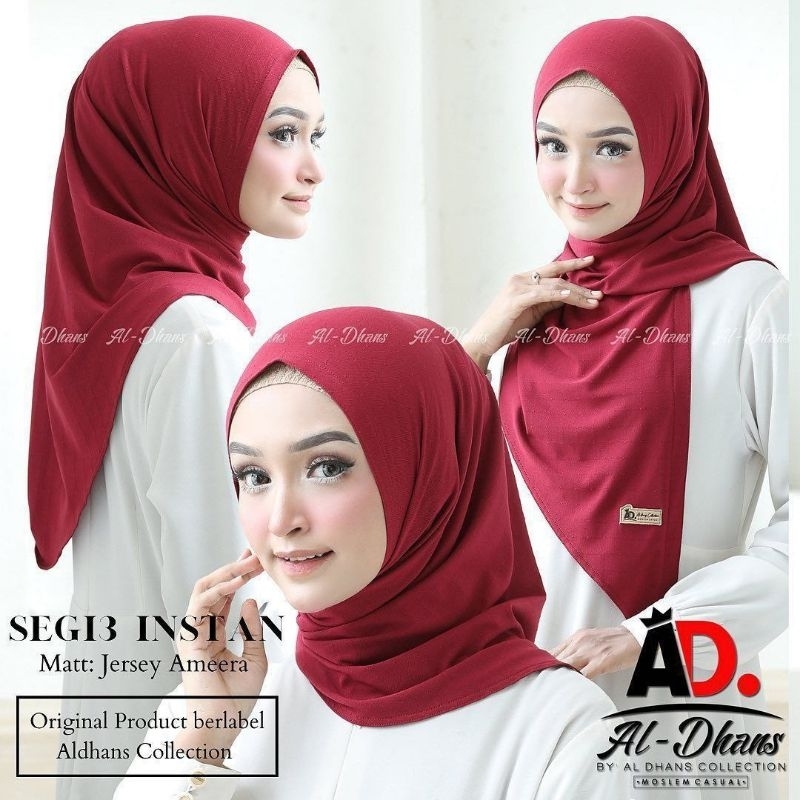 SEGITIGA INSTAN ORI AL DHANS / JILBAB SEGITIGA/ JILBAB INSTAN / HIJAB INSTAN / JILBAB JERSEY / SEGITIGA JERSEY / PASMINA INSTAN / JILBAB ORI