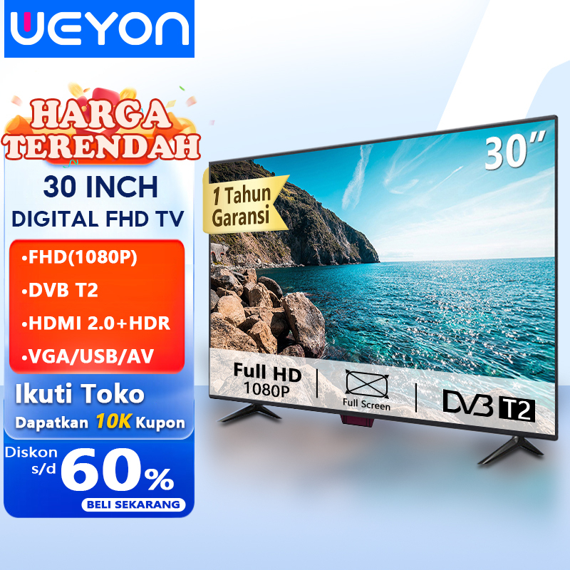 Animax Sakura TV LED 27 inch/30 inch/32 inch TV Digital Televisi FHD Televisi LED Garansi 1Tahun(S27/30/32B)