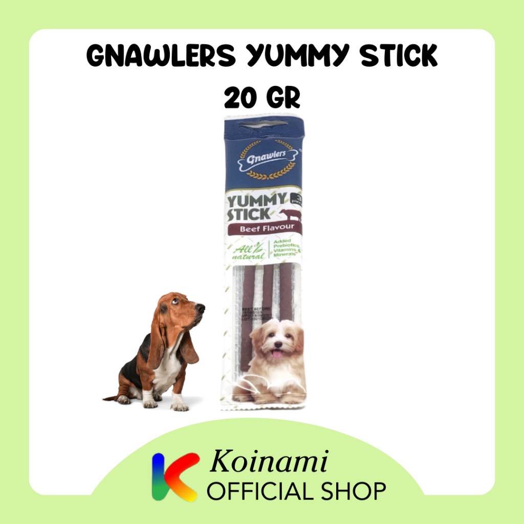 SNACK YUMMI STICK  / YUMMY SNACK GNAWLERS ANJING / MAKANAN SNACK ANJING ISI 3